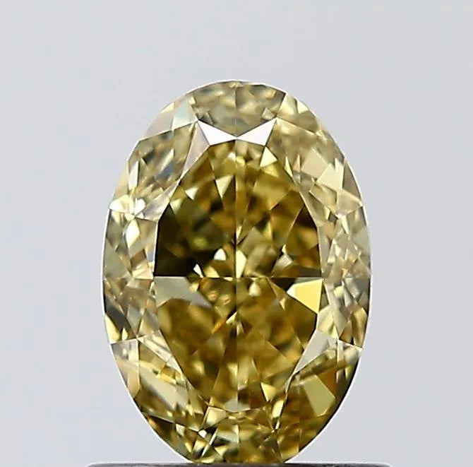 1.10ct Oval Natural Diamond (Colour Fancy Yellow, Clarity IF, GIA Certified)