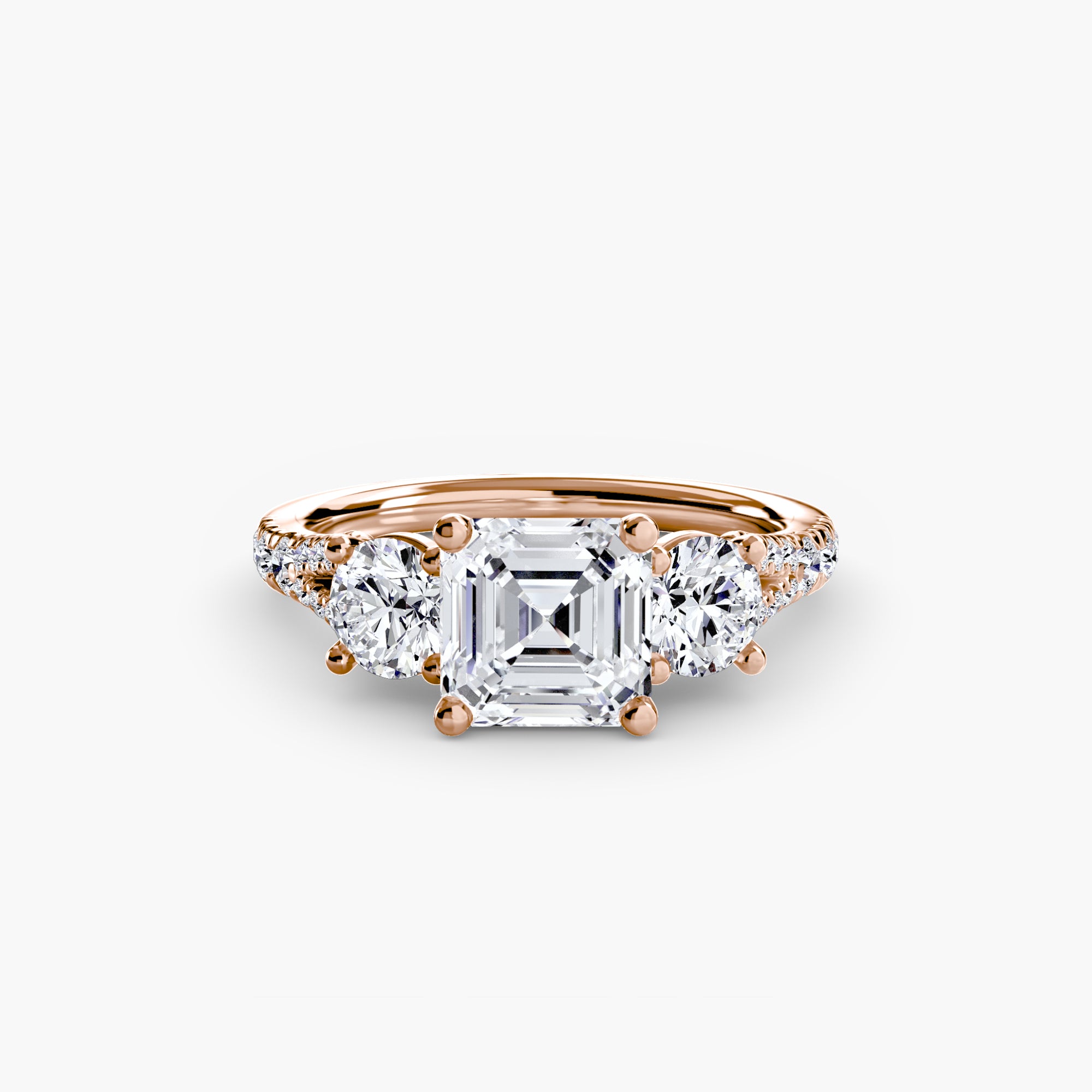 Anello Trilogy con Fascia Pavé 3