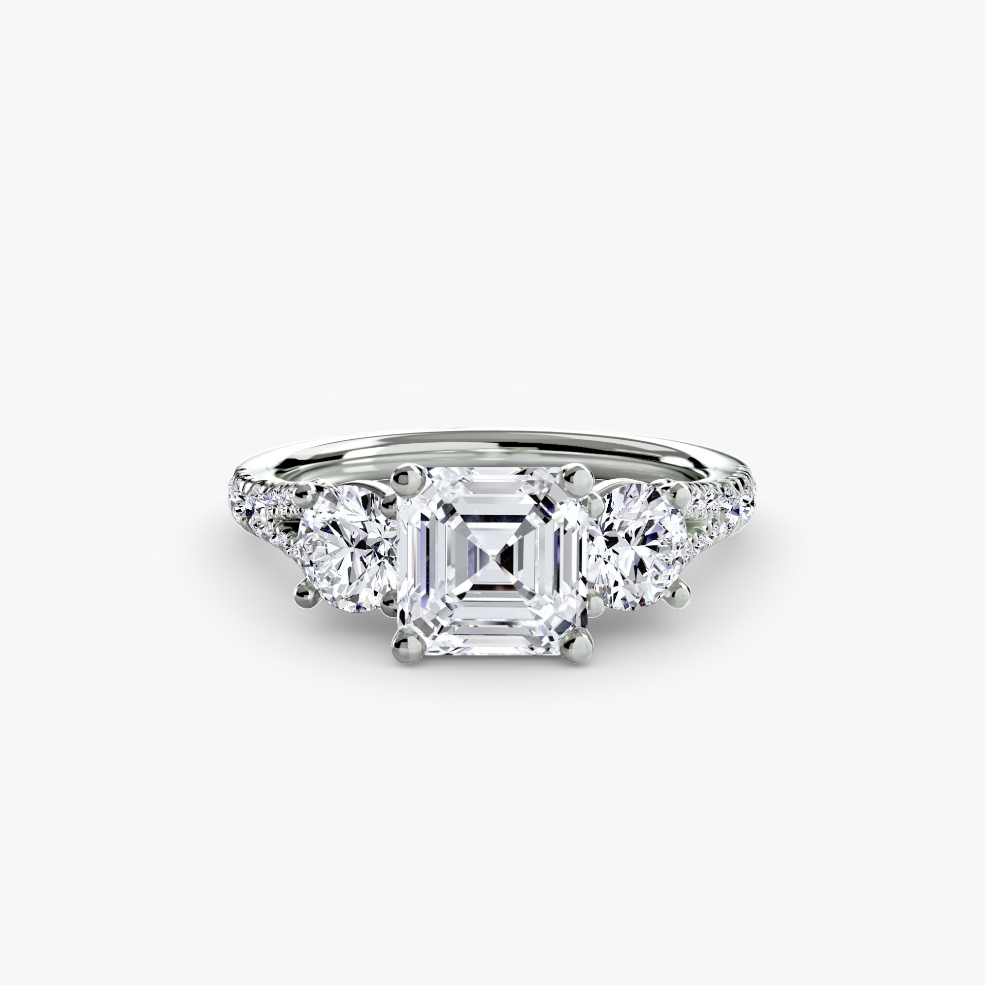 Anello Trilogy con Fascia Pavé 3