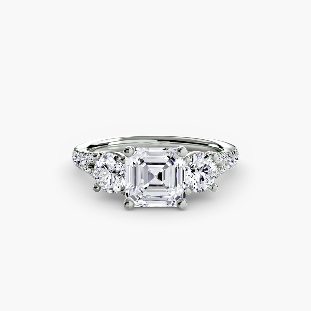 Anello Trilogy con Fascia Pavé 3