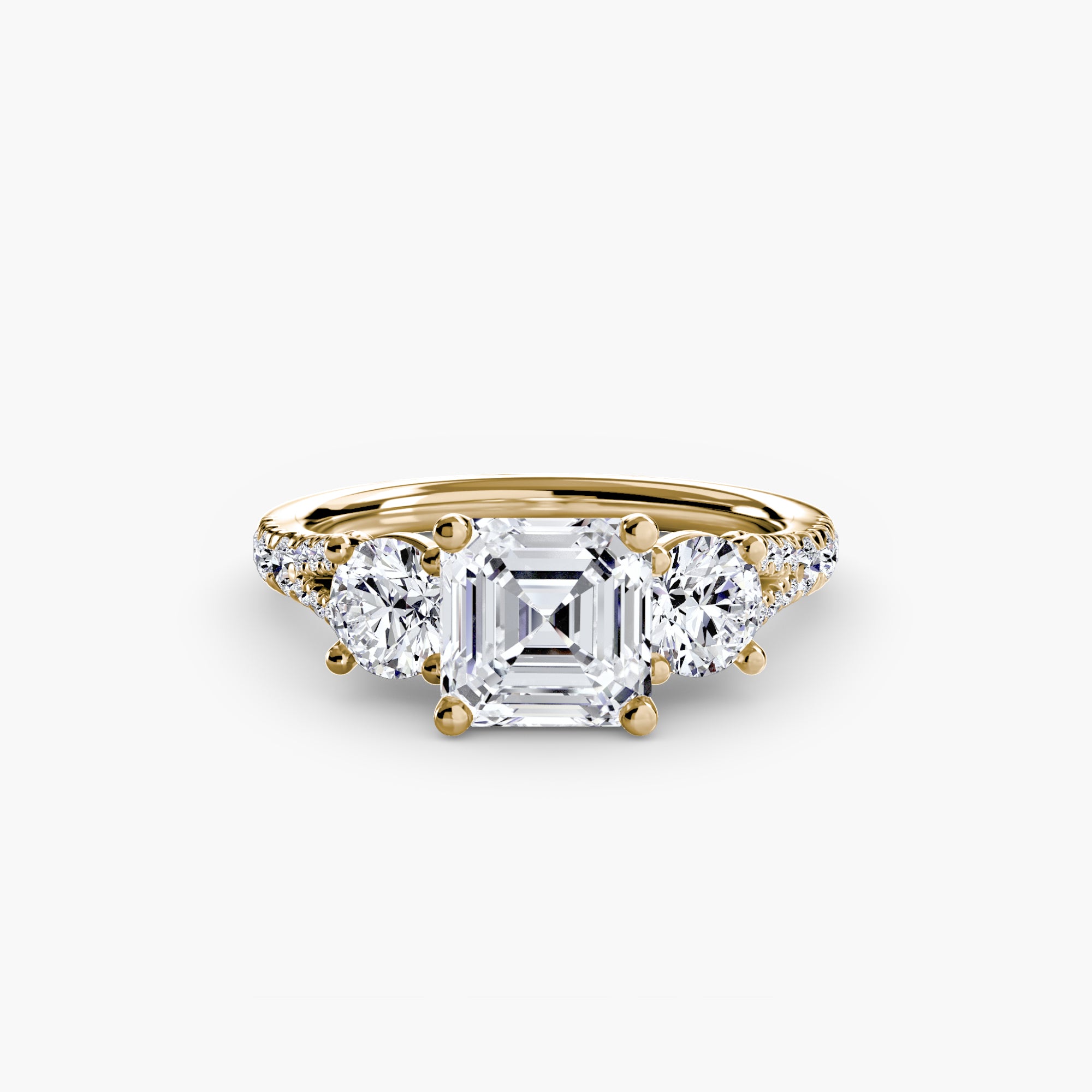 Anello Trilogy con Fascia Pavé 3