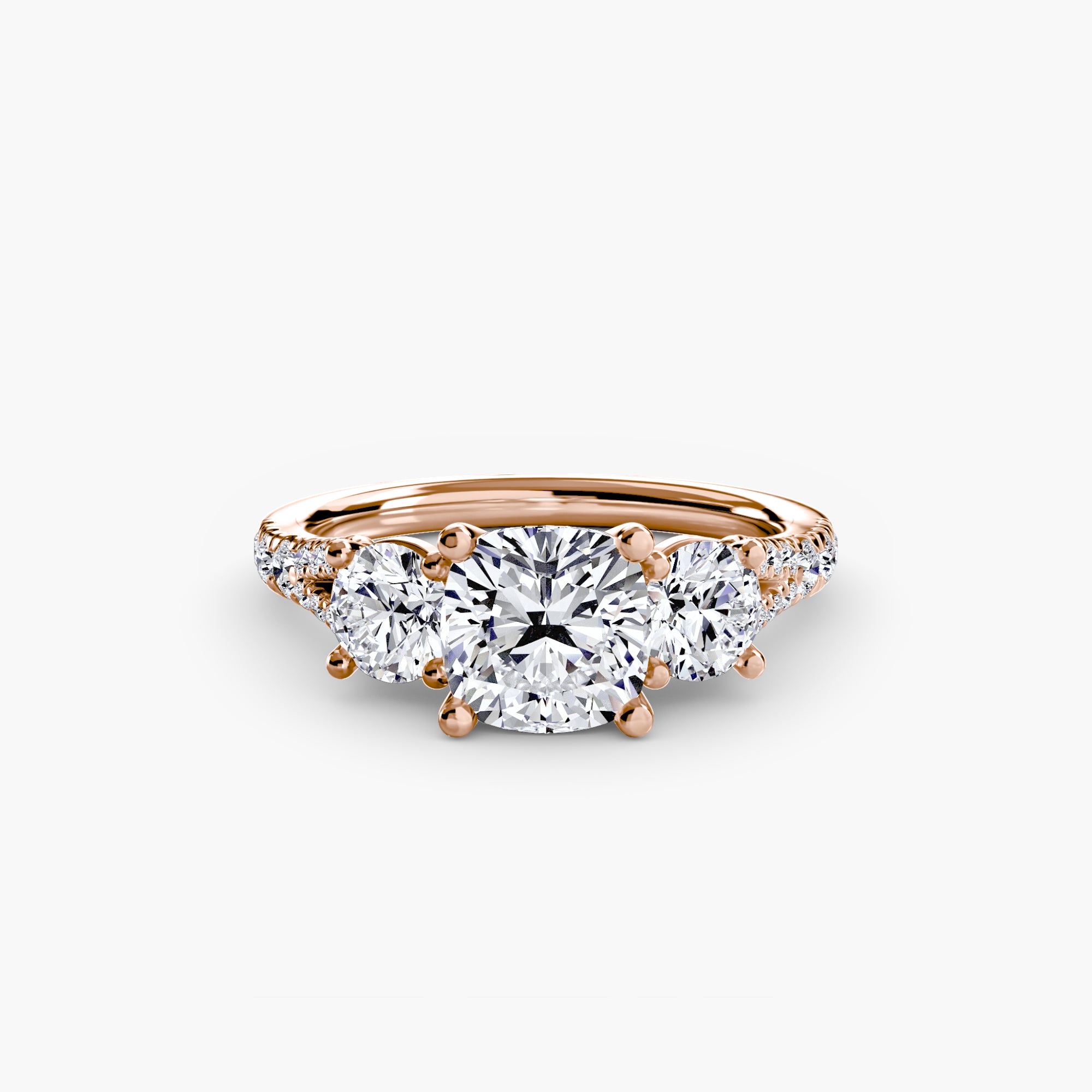 Anello Trilogy con Fascia Pavé 3
