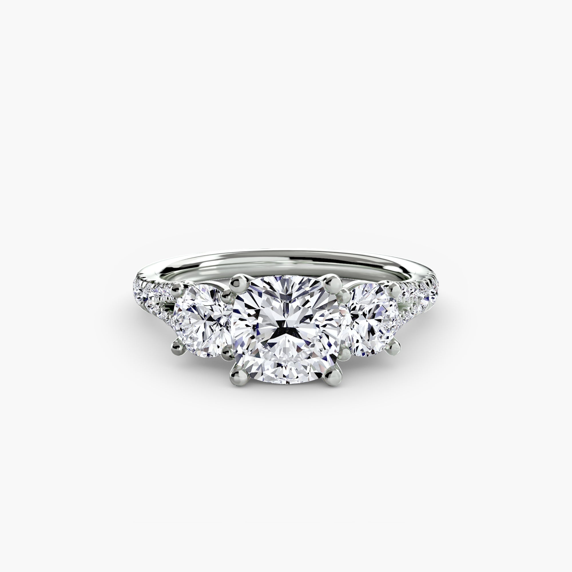 Anello Trilogy con Fascia Pavé 3