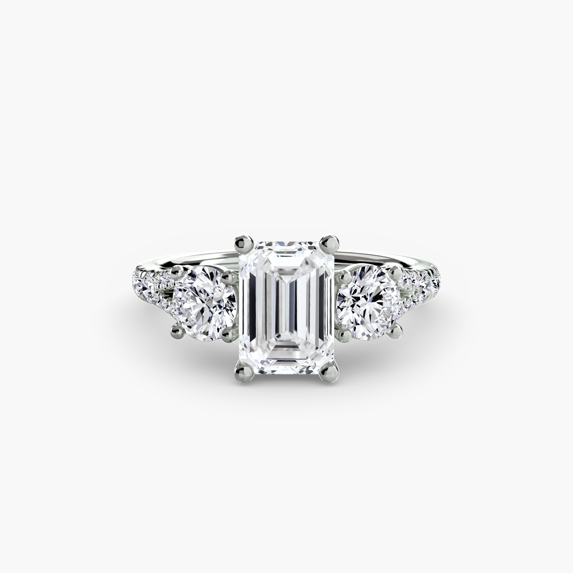 Anello Trilogy con Fascia Pavé 3