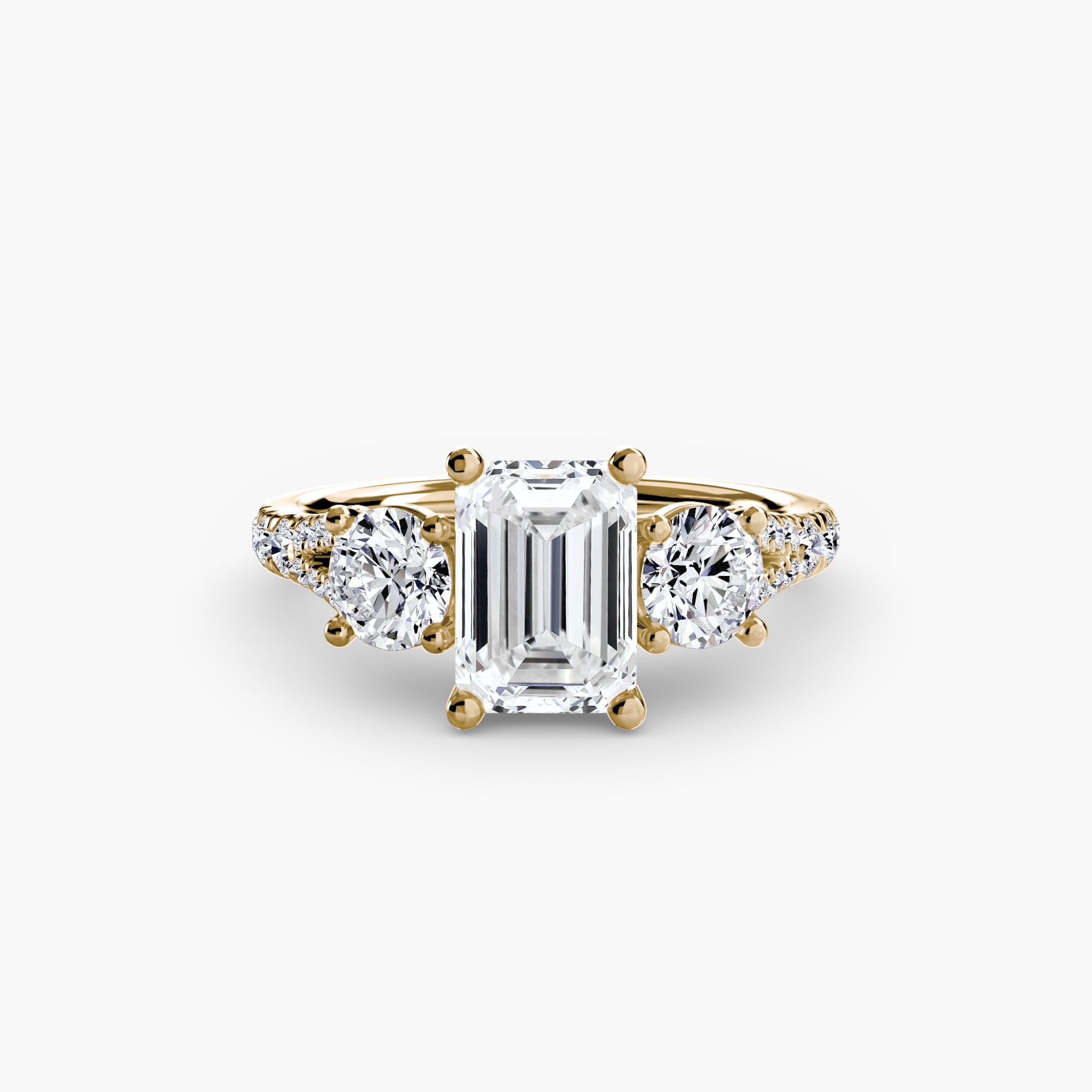 Anello Trilogy con Fascia Pavé 3