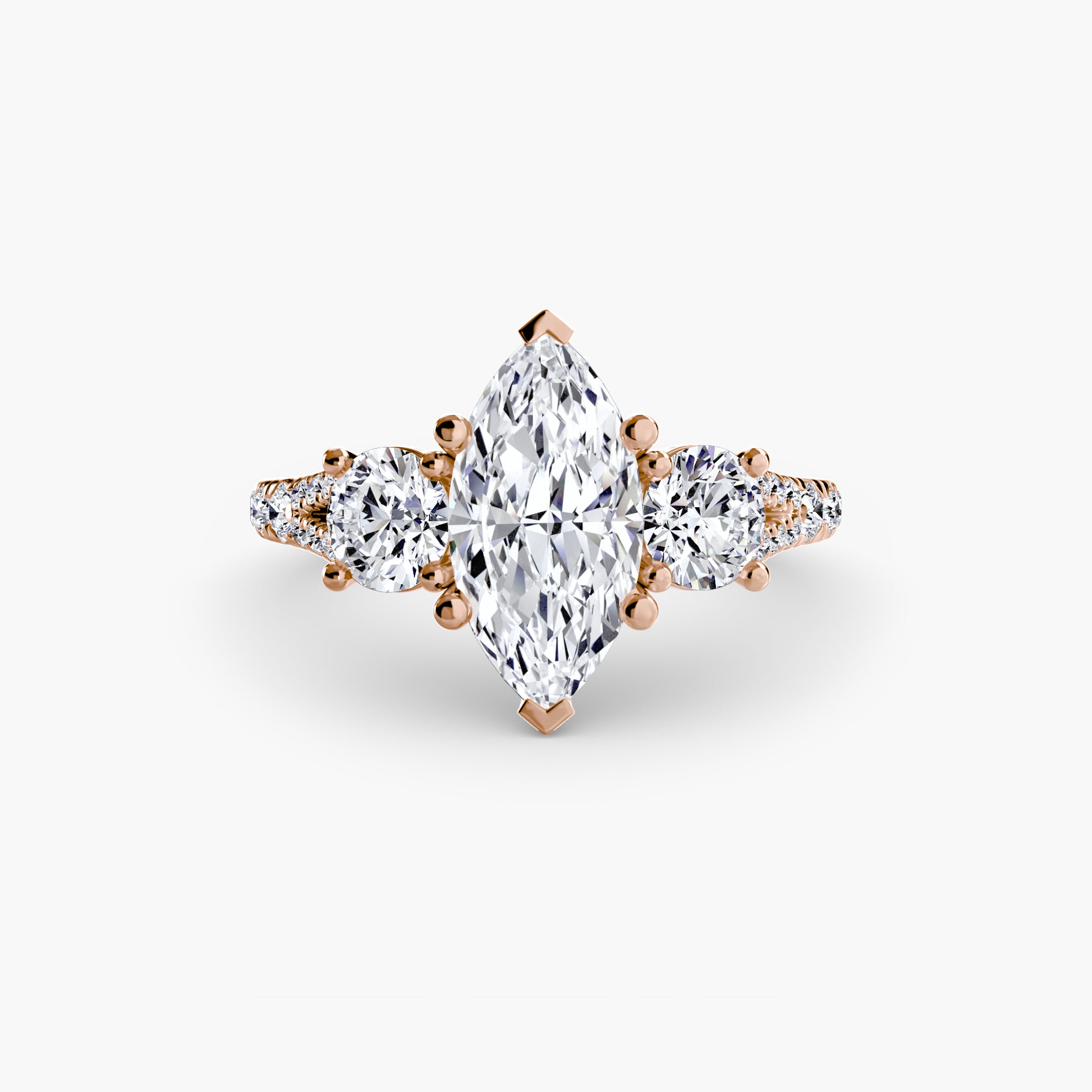 Anello Trilogy con Fascia Pavé 3