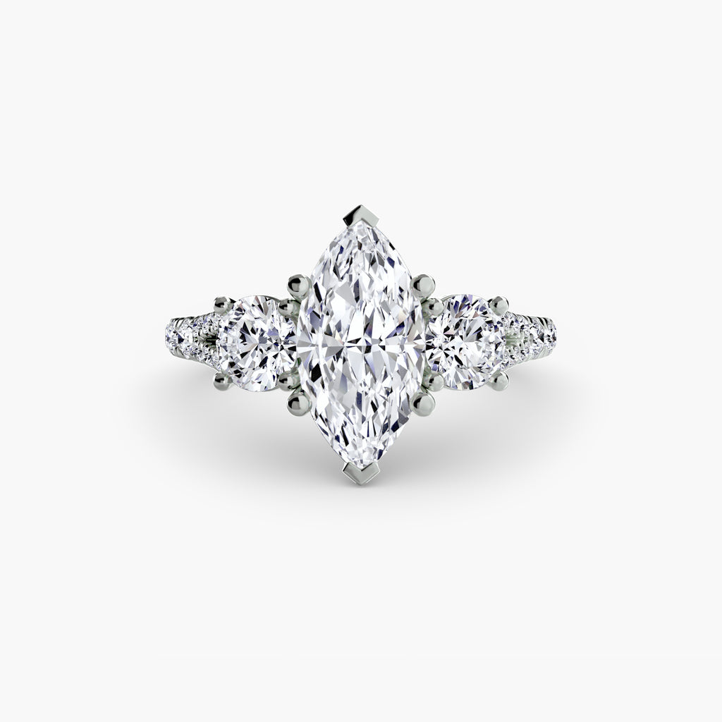 Anello Trilogy con Fascia Pavé 3