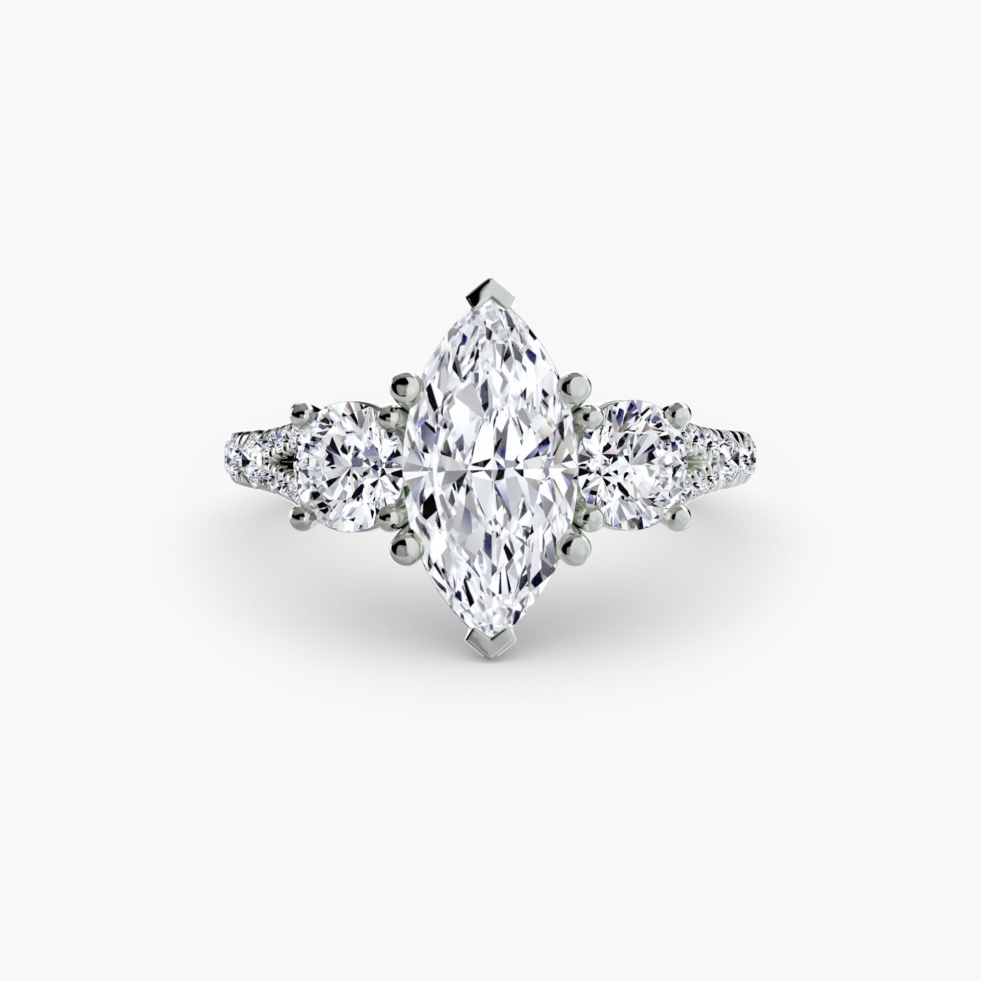 Anello Trilogy con Fascia Pavé 3