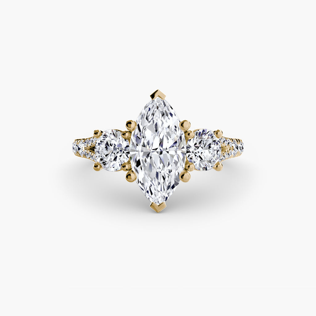 Anello Trilogy con Fascia Pavé 3
