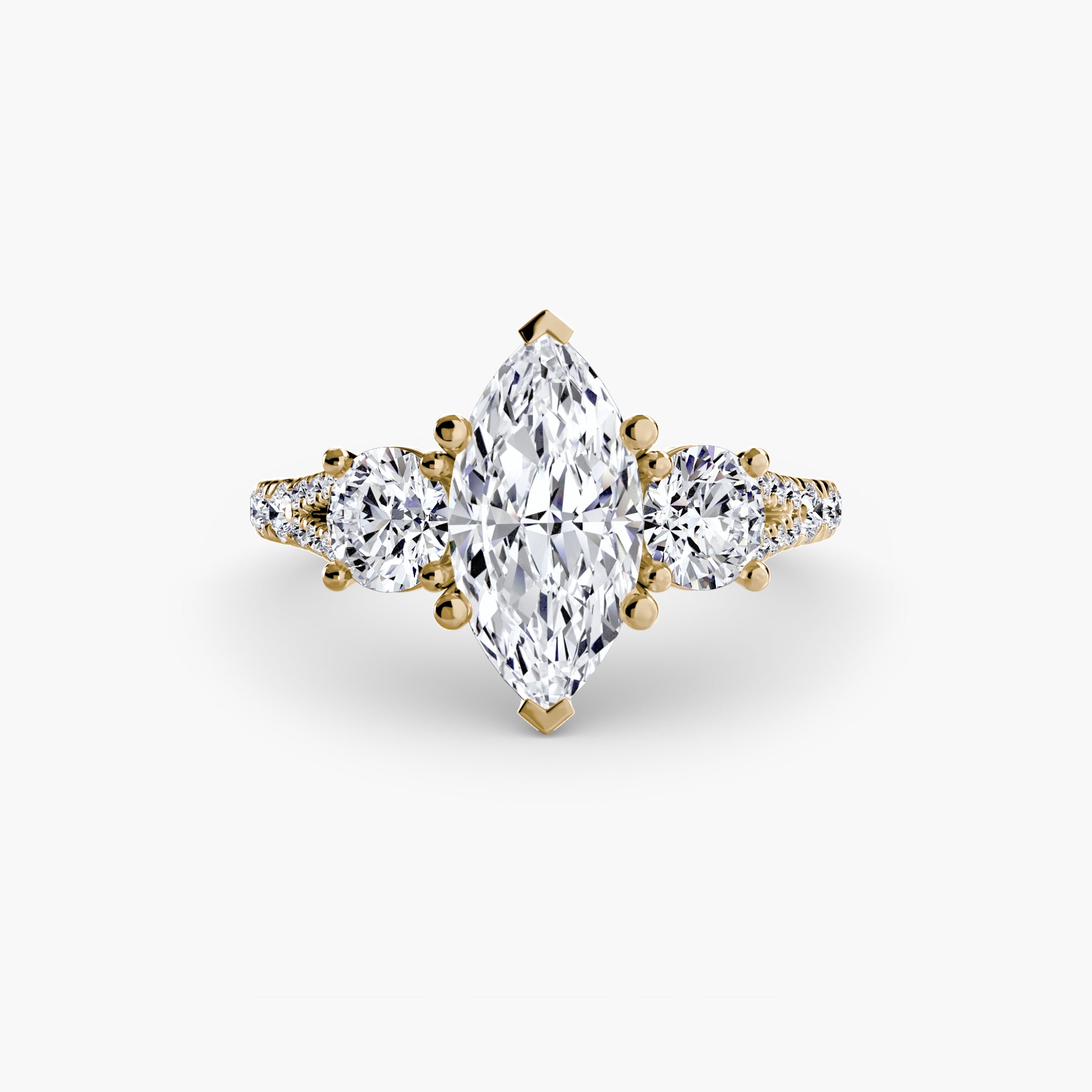 Anello Trilogy con Fascia Pavé 3