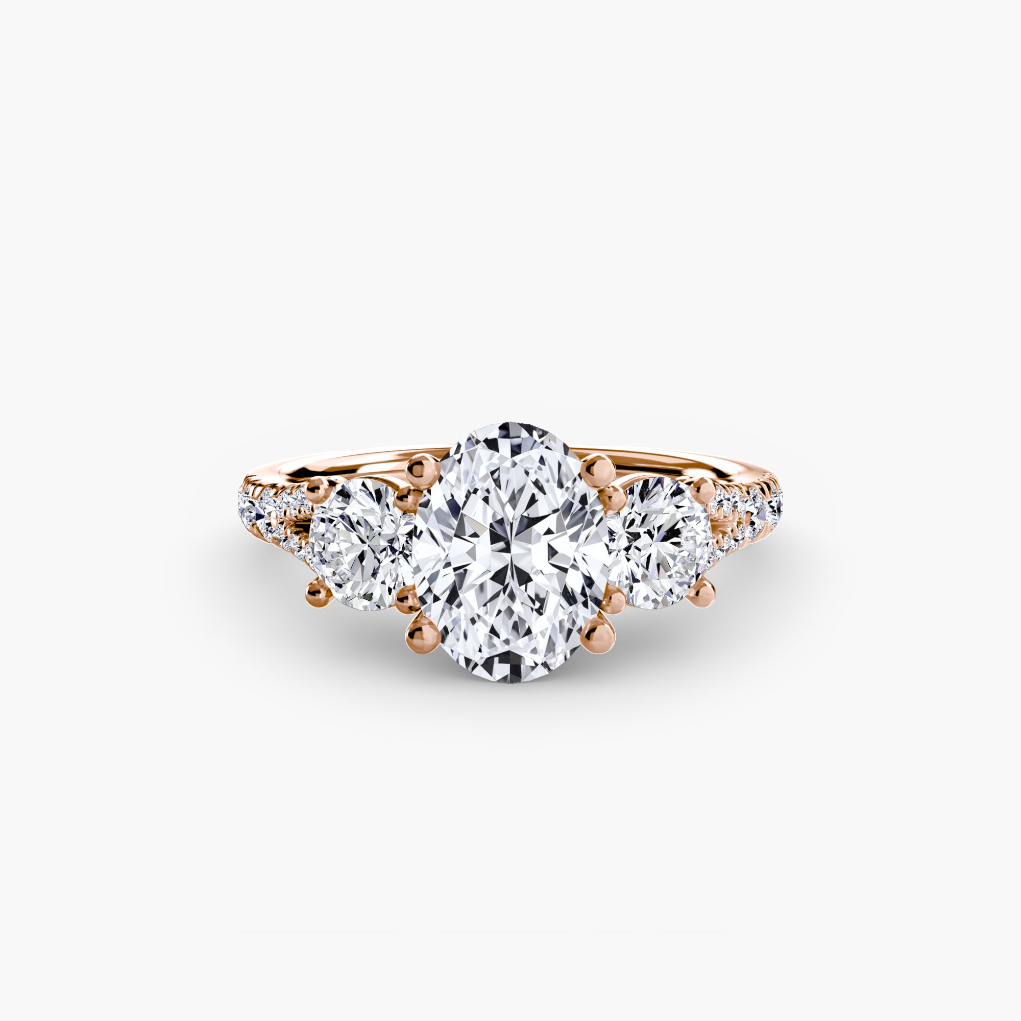 Anello Trilogy con Fascia Pavé 3