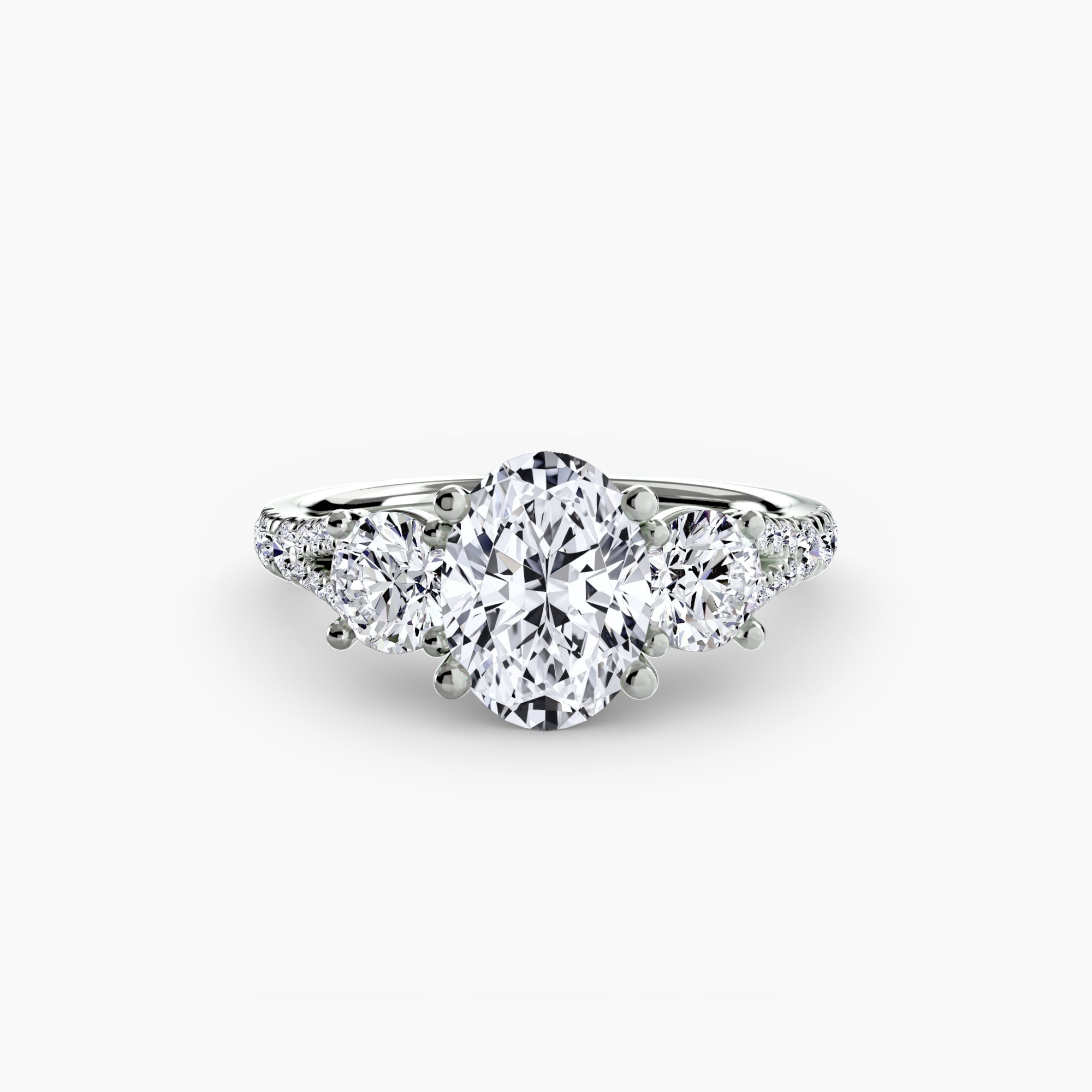 Anello Trilogy con Fascia Pavé 3