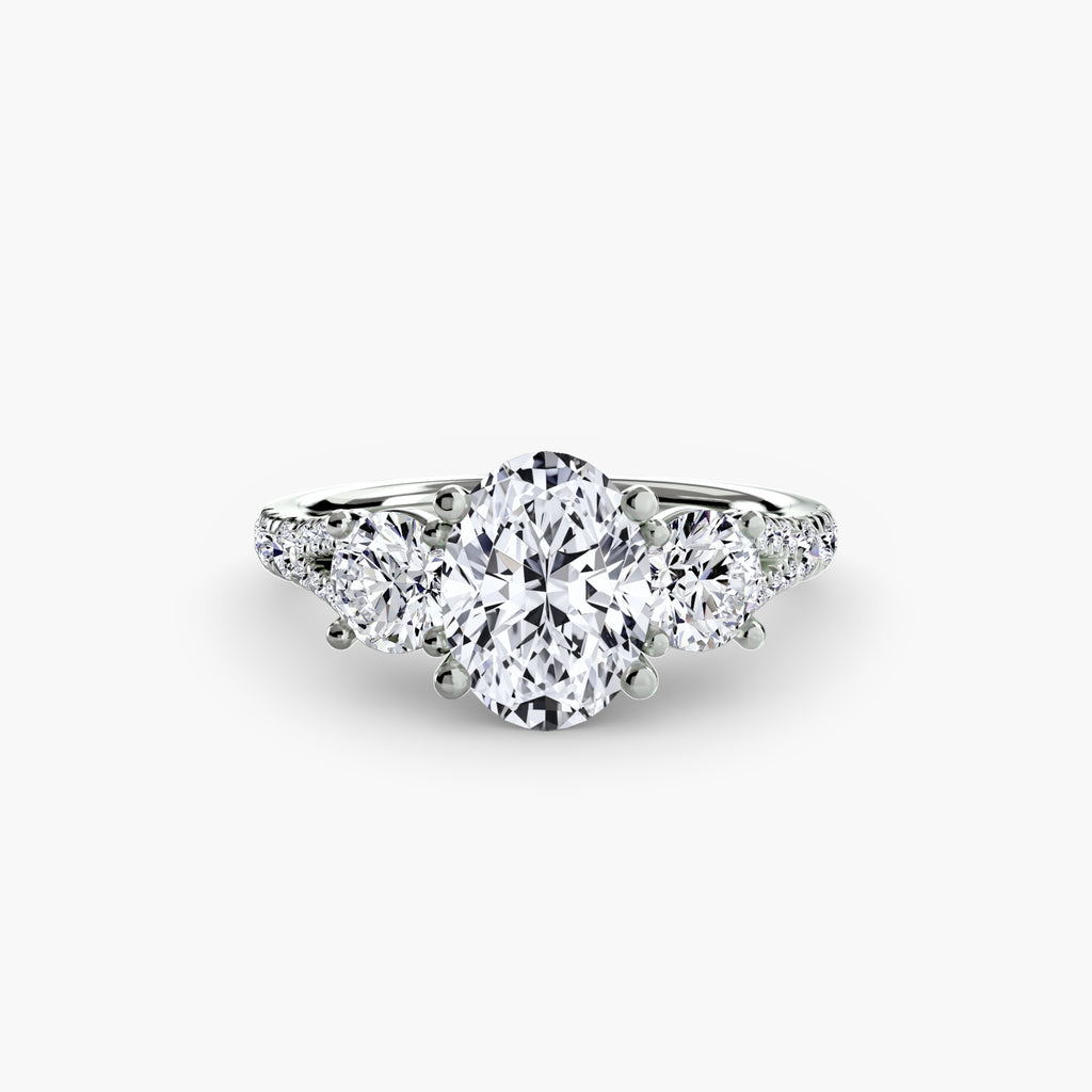 Anello Trilogy con Fascia Pavé 3