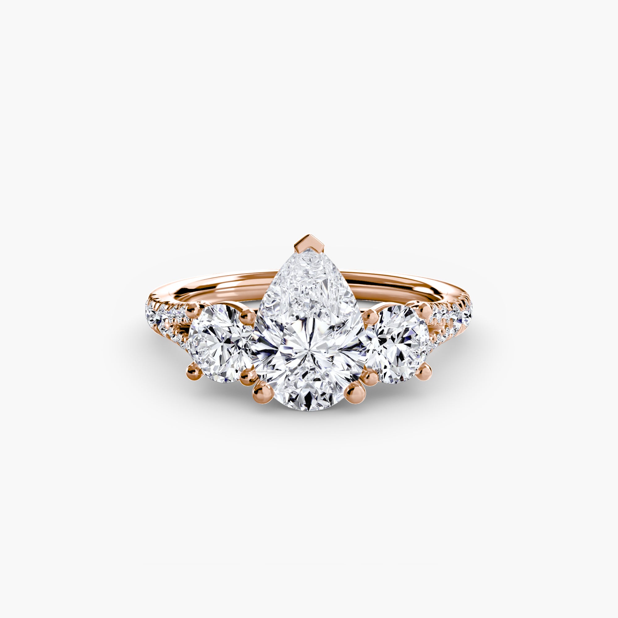 Anello Trilogy con Fascia Pavé 3