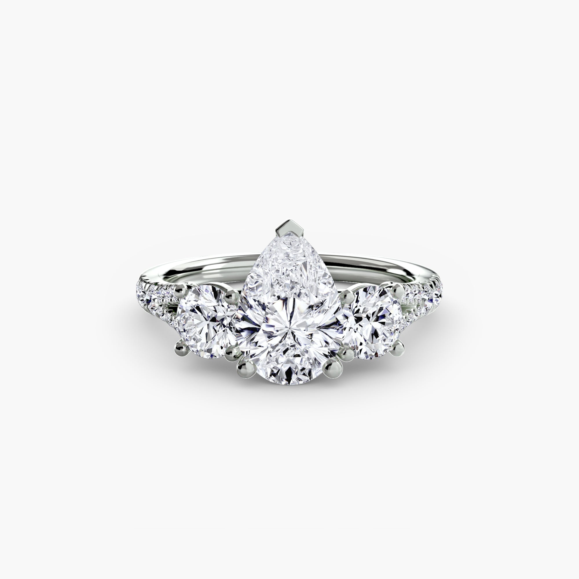 Anello Trilogy con Fascia Pavé 3