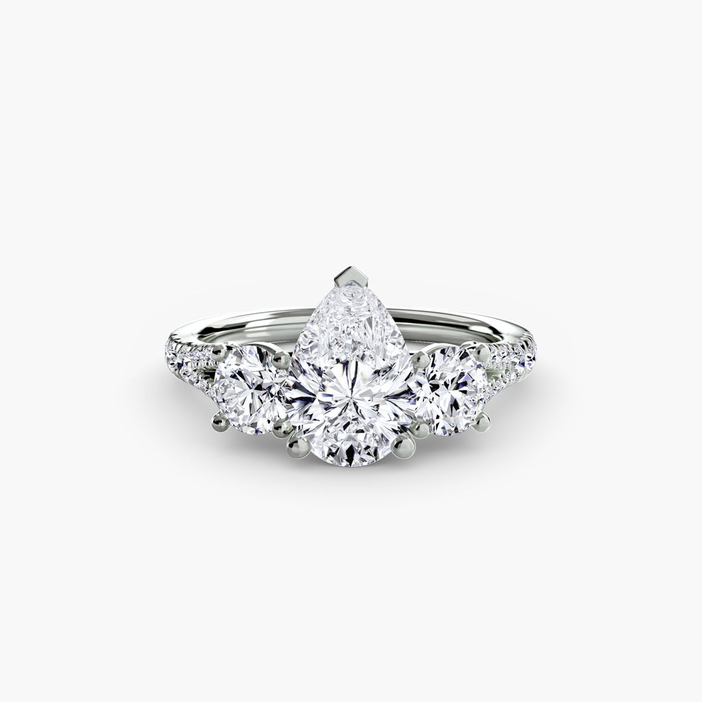 Anello Trilogy con Fascia Pavé 3