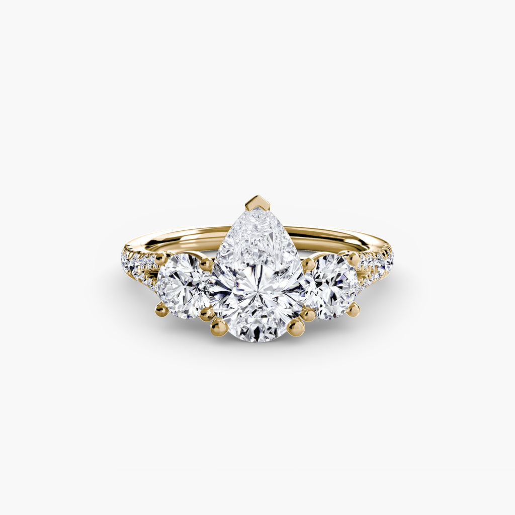 Anello Trilogy con Fascia Pavé 3