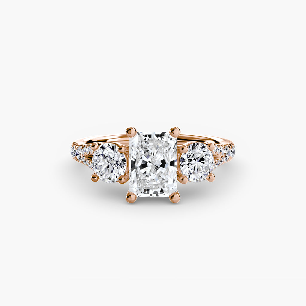 Anello Trilogy con Fascia Pavé 3