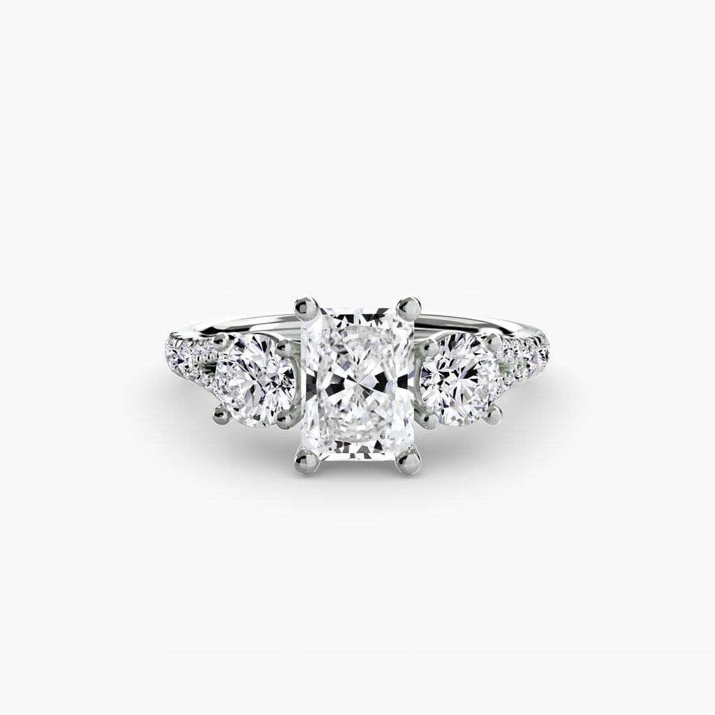 Anello Trilogy con Fascia Pavé 3