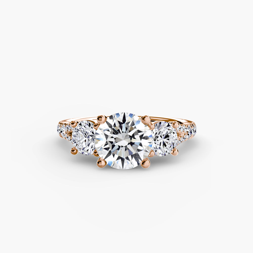 Anello Trilogy con Fascia Pavé 3