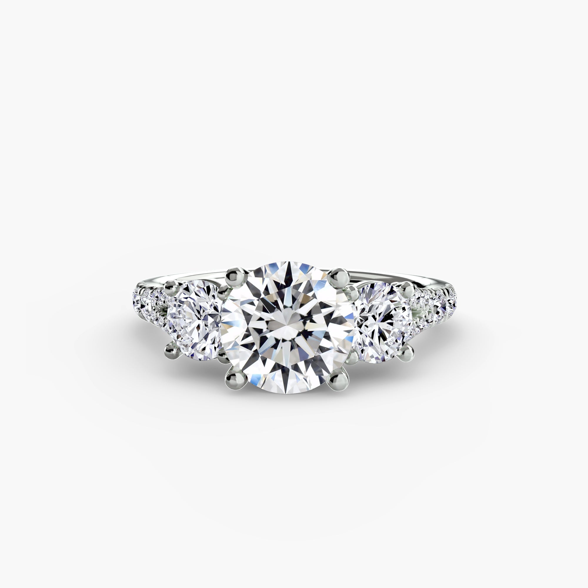Anello Trilogy con Fascia Pavé 3