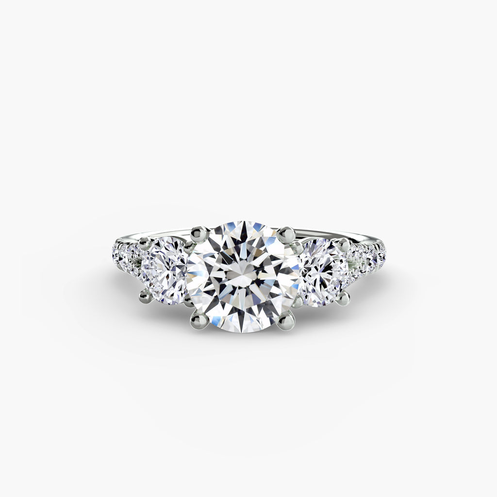 Anello Trilogy con Fascia Pavé 3