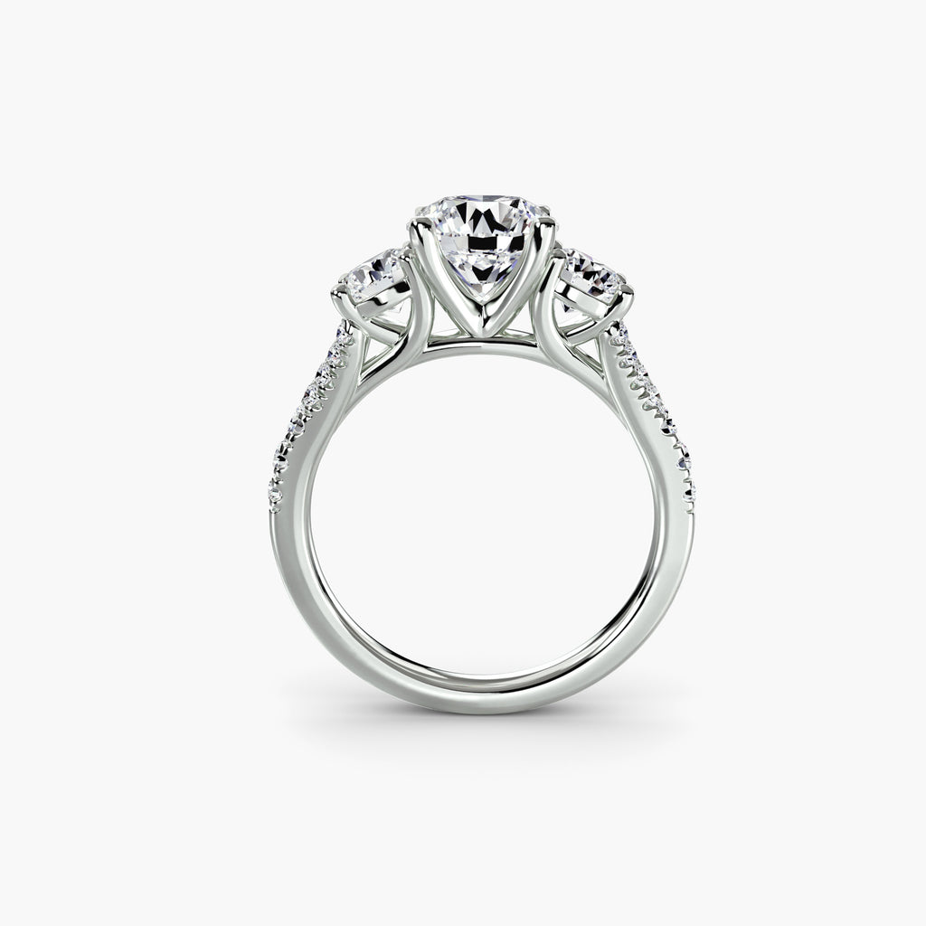 Anello Trilogy con Fascia Pavé 3