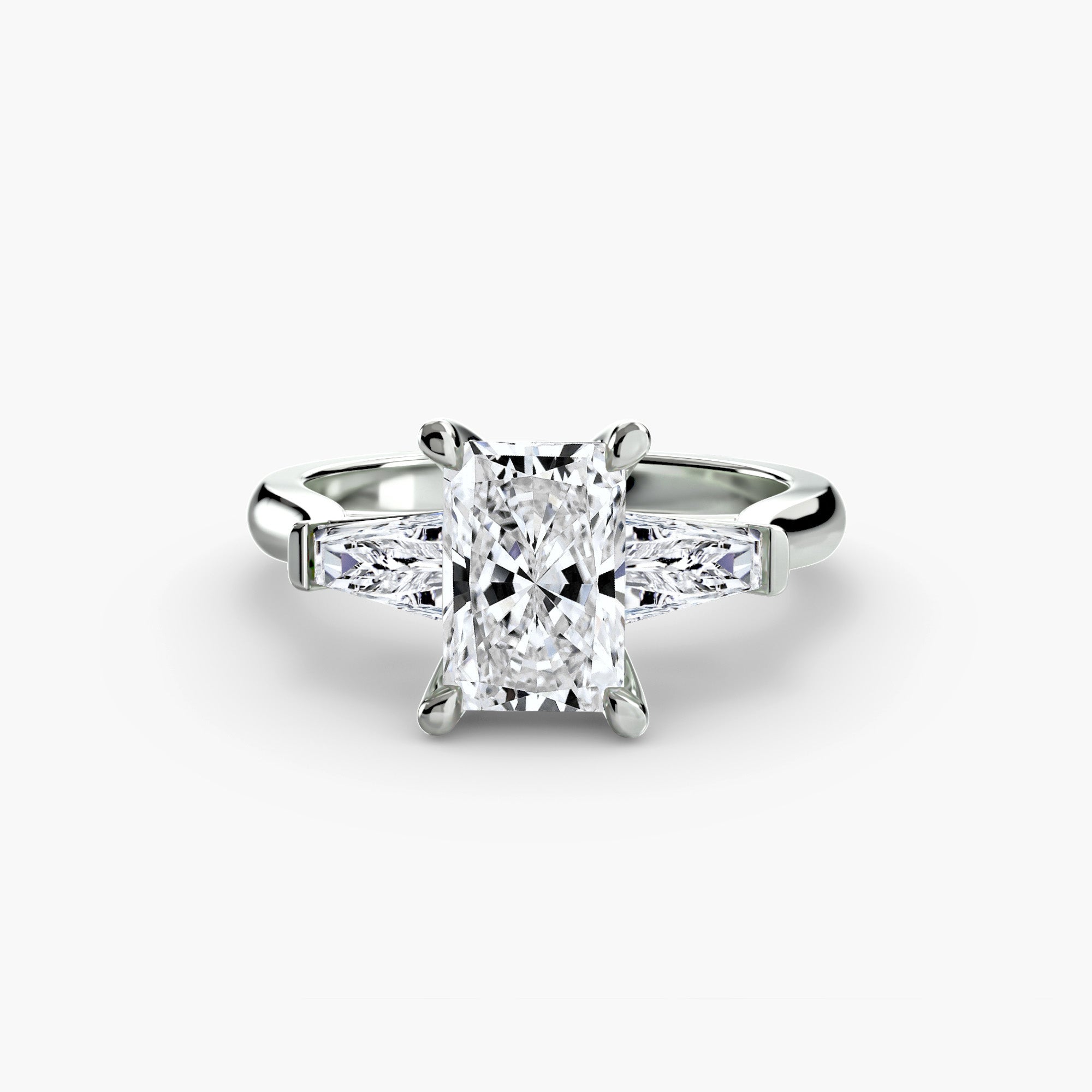 Anello Trilogy (Pietre Laterali Baguette) 2