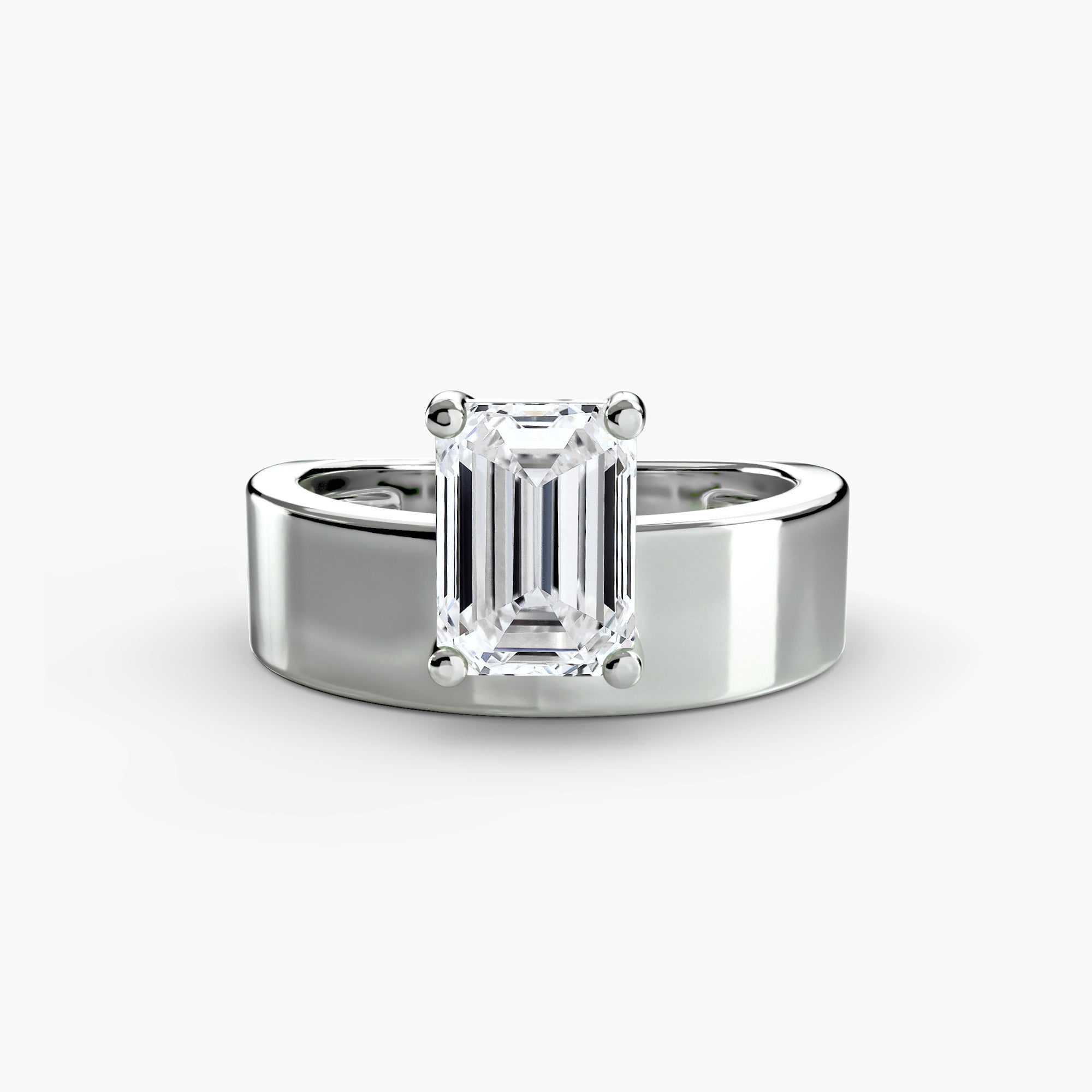 Anello Solitario Fascia Larga 2