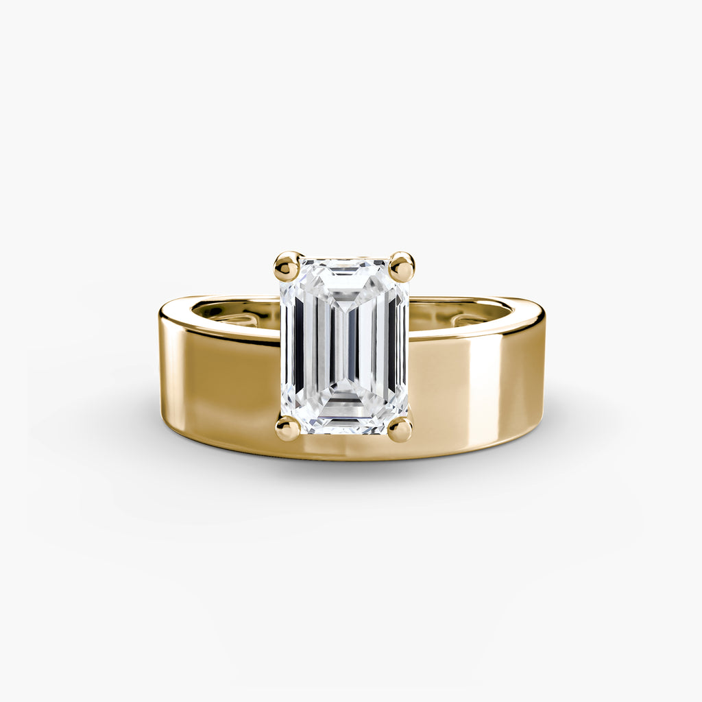 Anello Solitario Fascia Larga 2